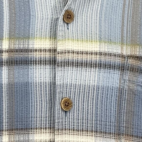 Tommy Bahama‎ Button Up Shirt Men L Blue Pocket Collared Short Sleeve Silk T05 - Picture 4 of 13